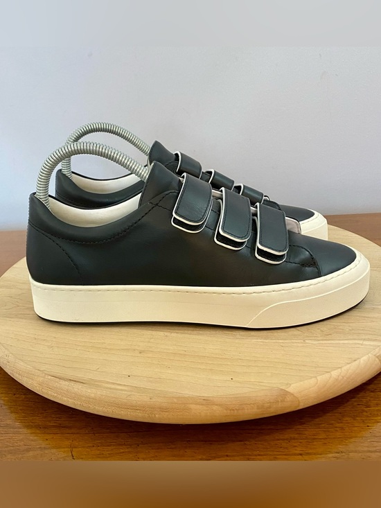The Row Shoes - The Row Dean Sneaker Low Top Strap Black Leather White Women’s EU 38 US 8 Casual